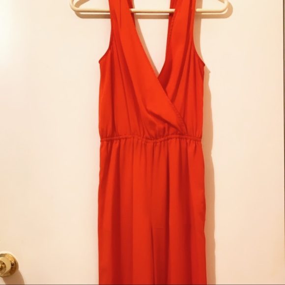 Red Bebe Jumpsuit - Picture 2 of 4